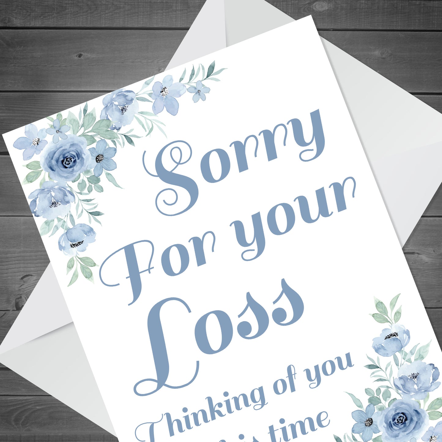 Sorry For Your Loss Sympathy Floral Condolences Bereavement Card
