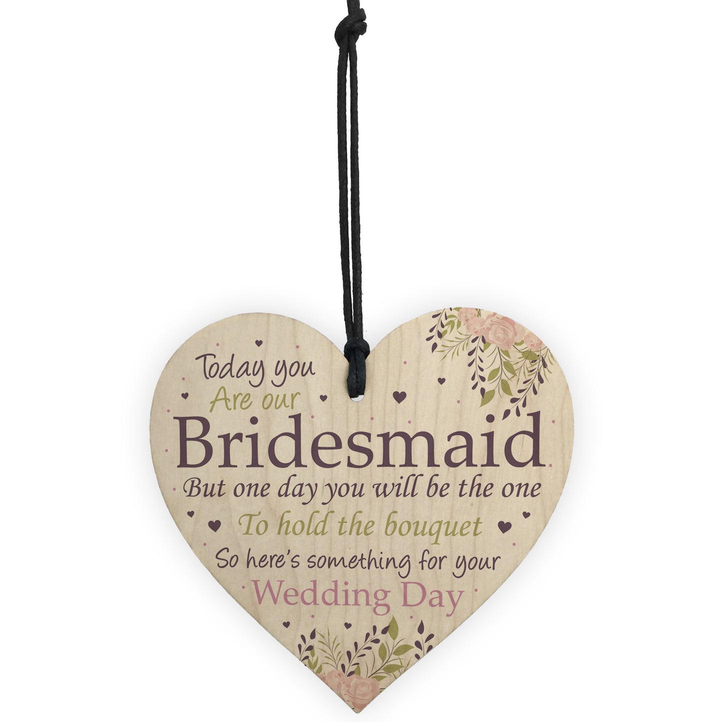 Bridesmaid Wedding Gift Thank You Wooden Heart Bouquet Decor