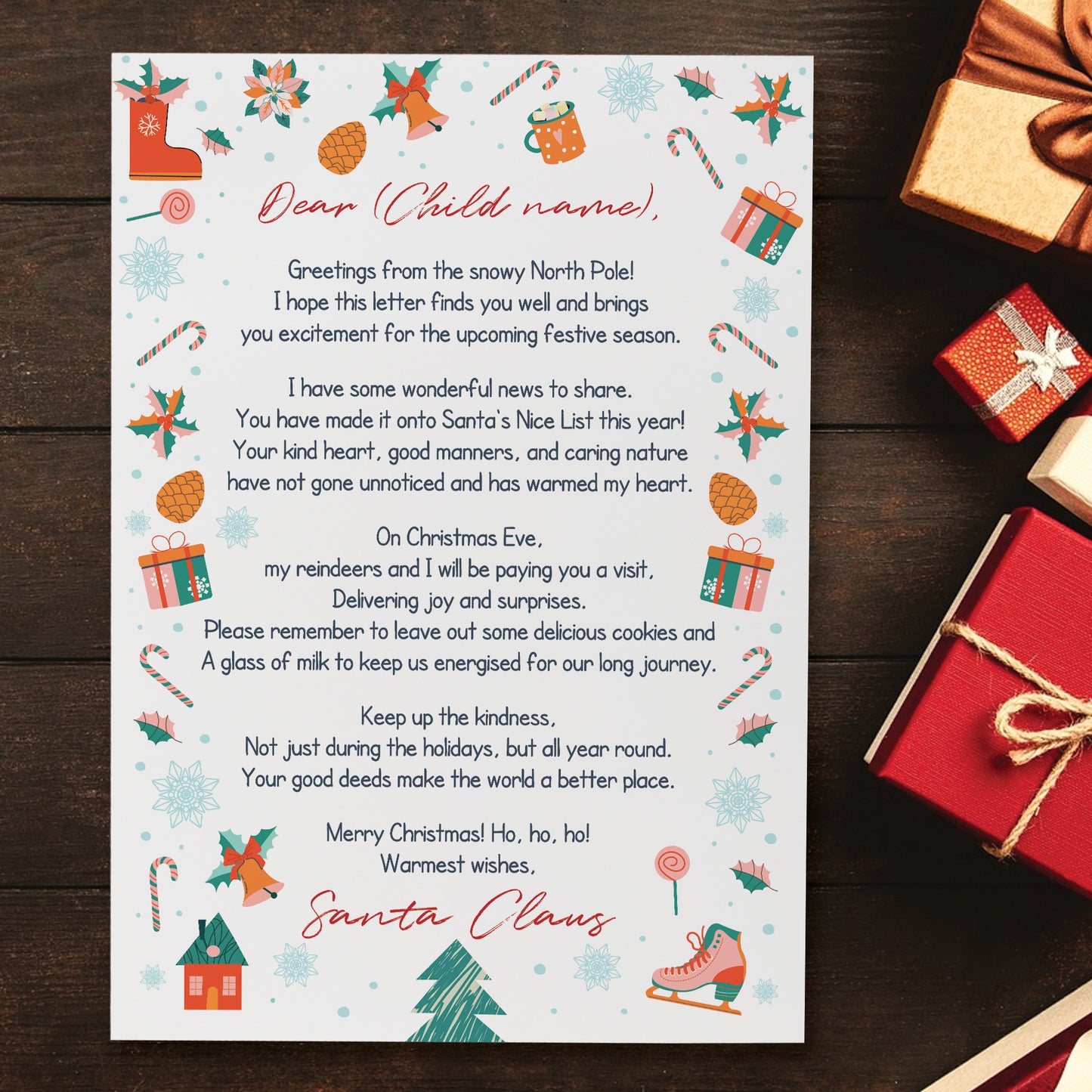 Personalised Santa Letter Letters From Santa For Daughter Son
