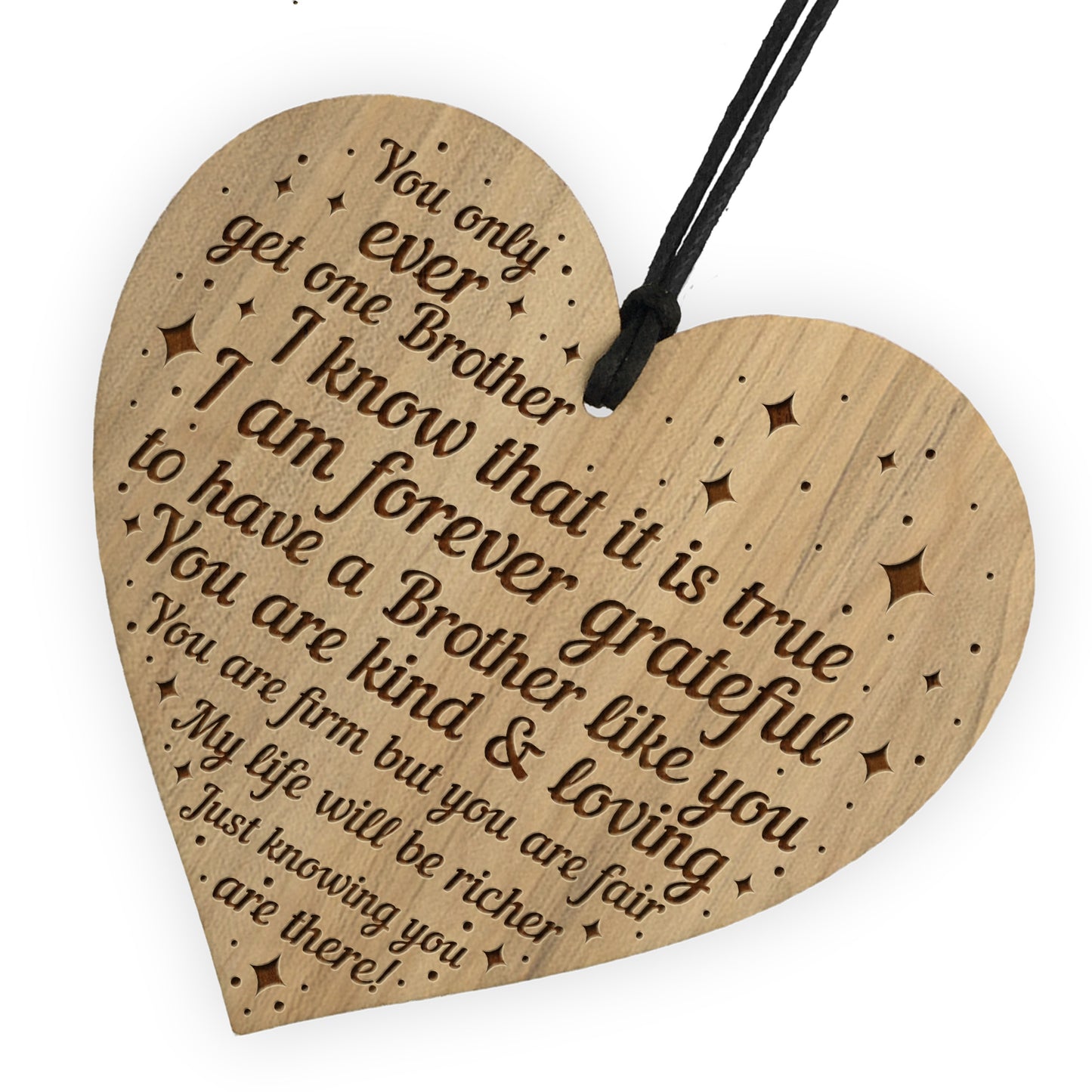 Brother Plaque Engraved Heart Birthday Christmas Gift