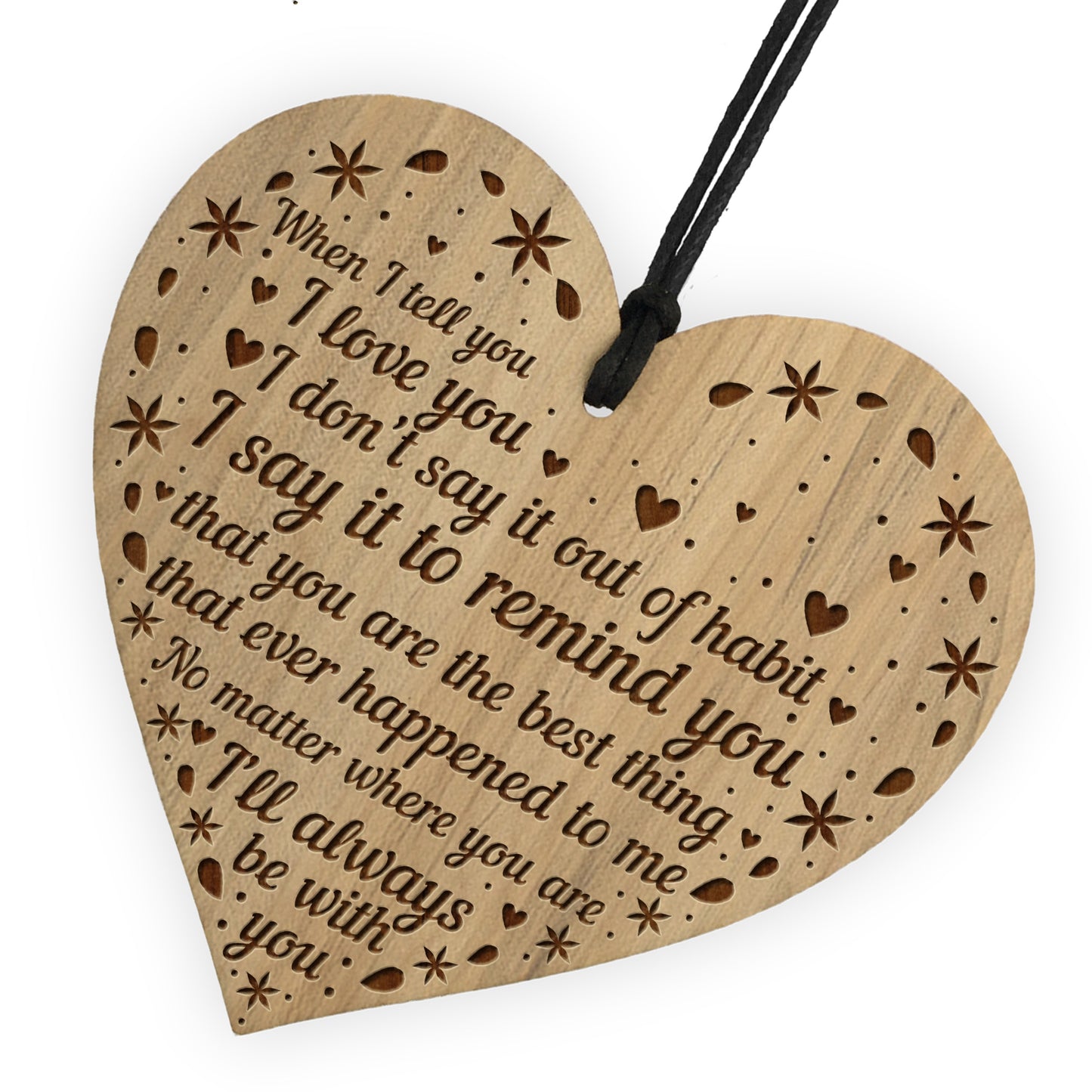 Anniversary Gift Card Engraved Heart Boyfriend Girlfriend Gift