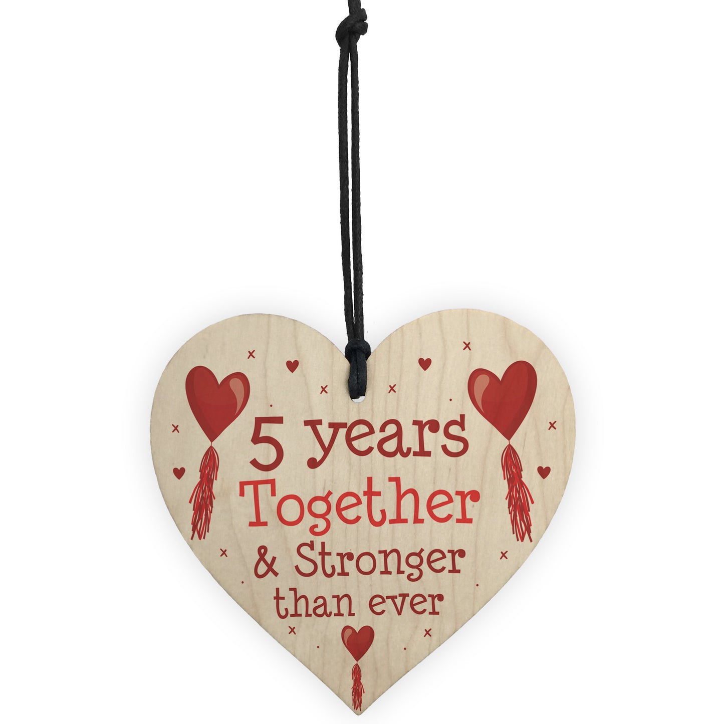 5th Anniversary Gift Wood Heart Perfect Gift For Husband Wife