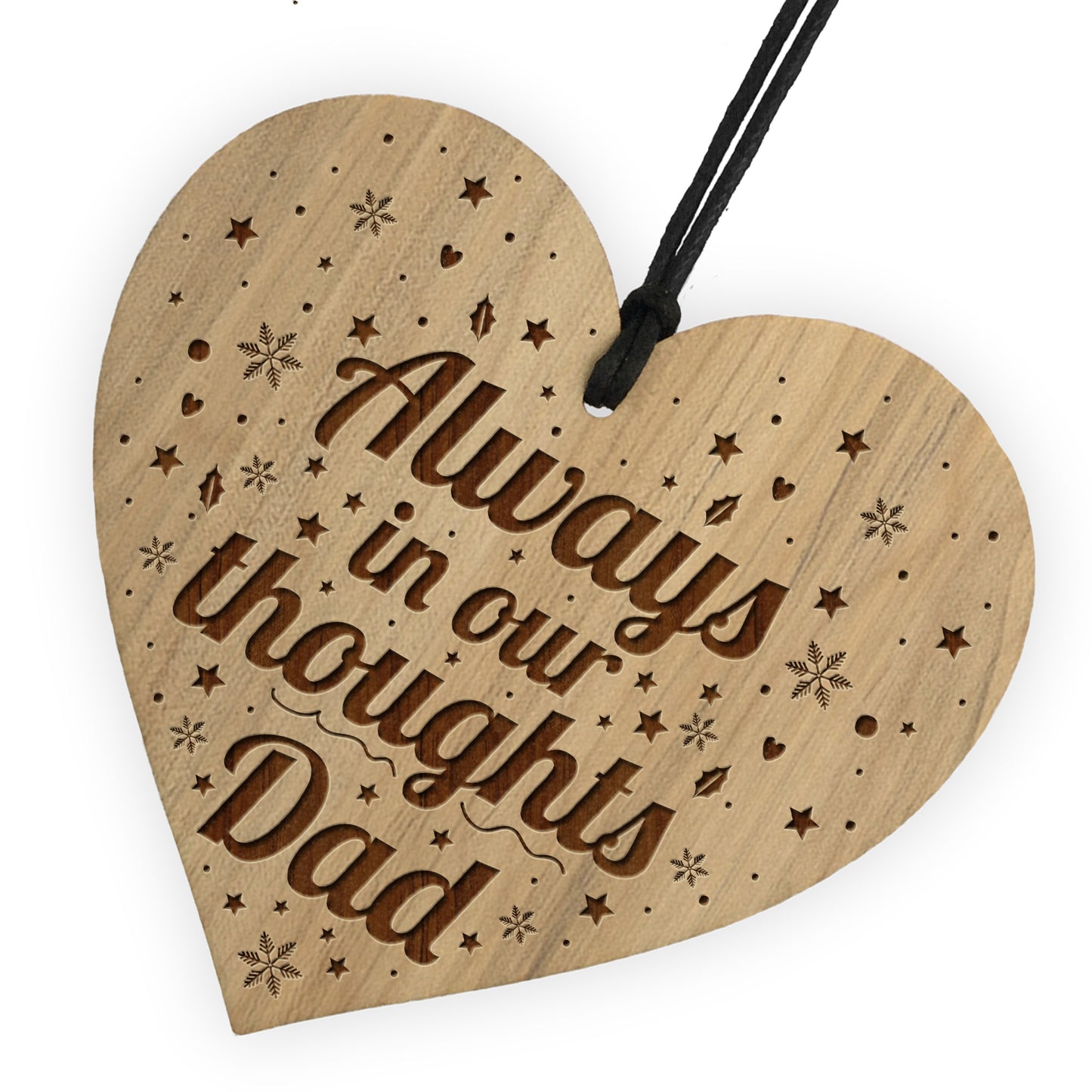 Dad Memorial Christmas Engraved Bauble Tree Decoration Gift
