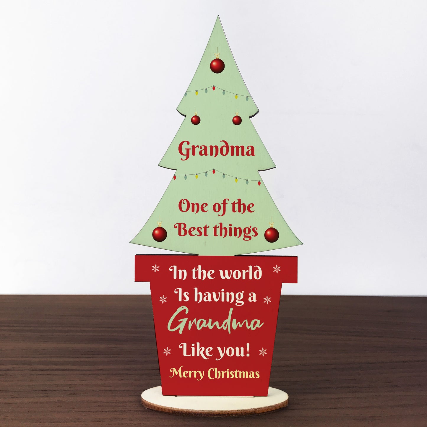 Christmas Gift For Grandma Wood Christmas Tree Thank You Gift