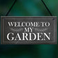 Garden Sign Novelty WELCOME Sign Hanging Plaque Summer House