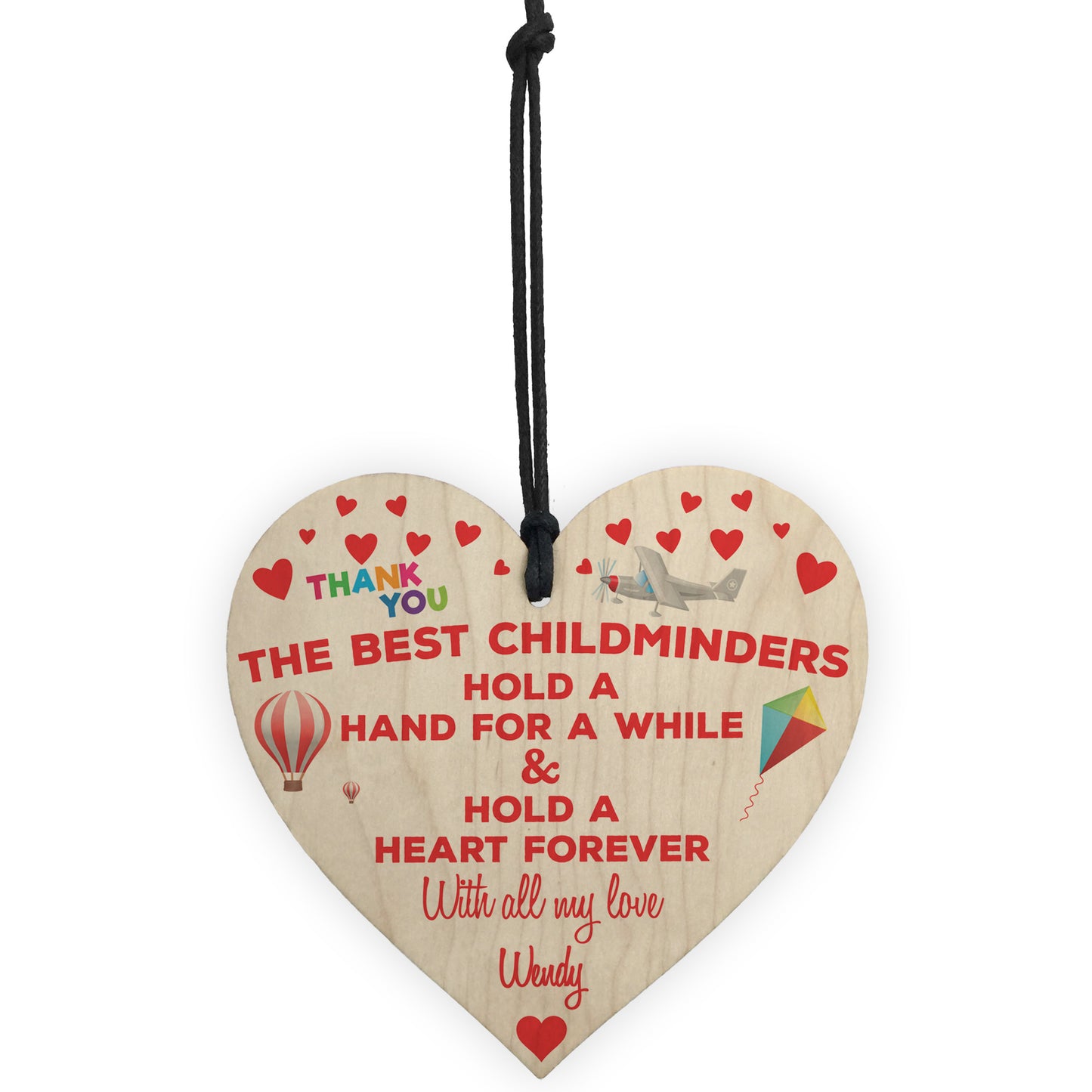 Personalised Best Childminders Thank You Gift Hanging Plaque