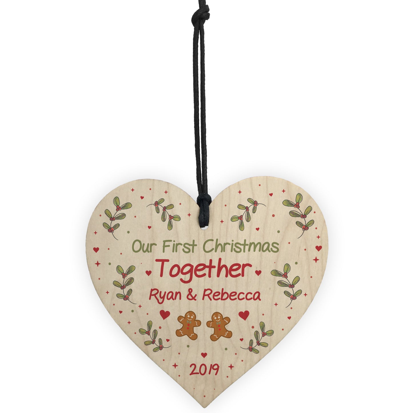 Handmade 1st Christmas Together Personalised Tree Decor Gift