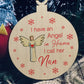 Remembrance Bauble Christmas Tree Decoration For Nan