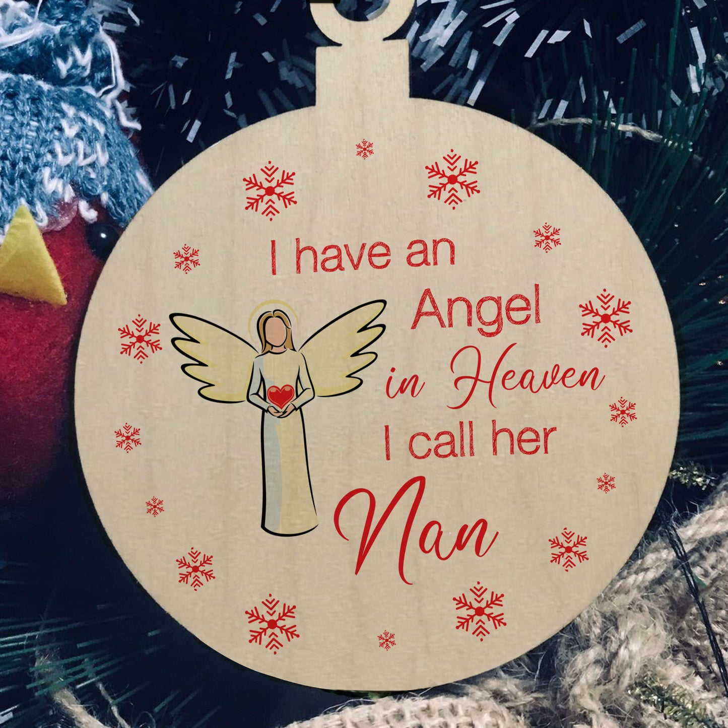 Remembrance Bauble Christmas Tree Decoration For Nan