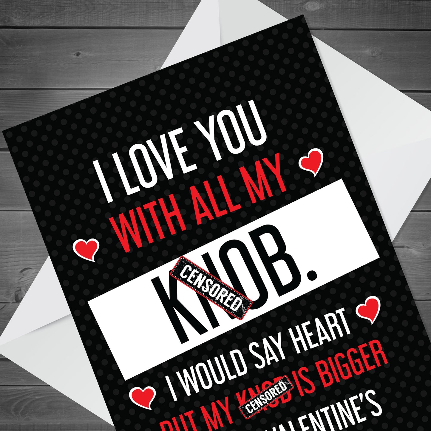 RUDE Valentines Day Card For Boyfriend Husband Funny Card