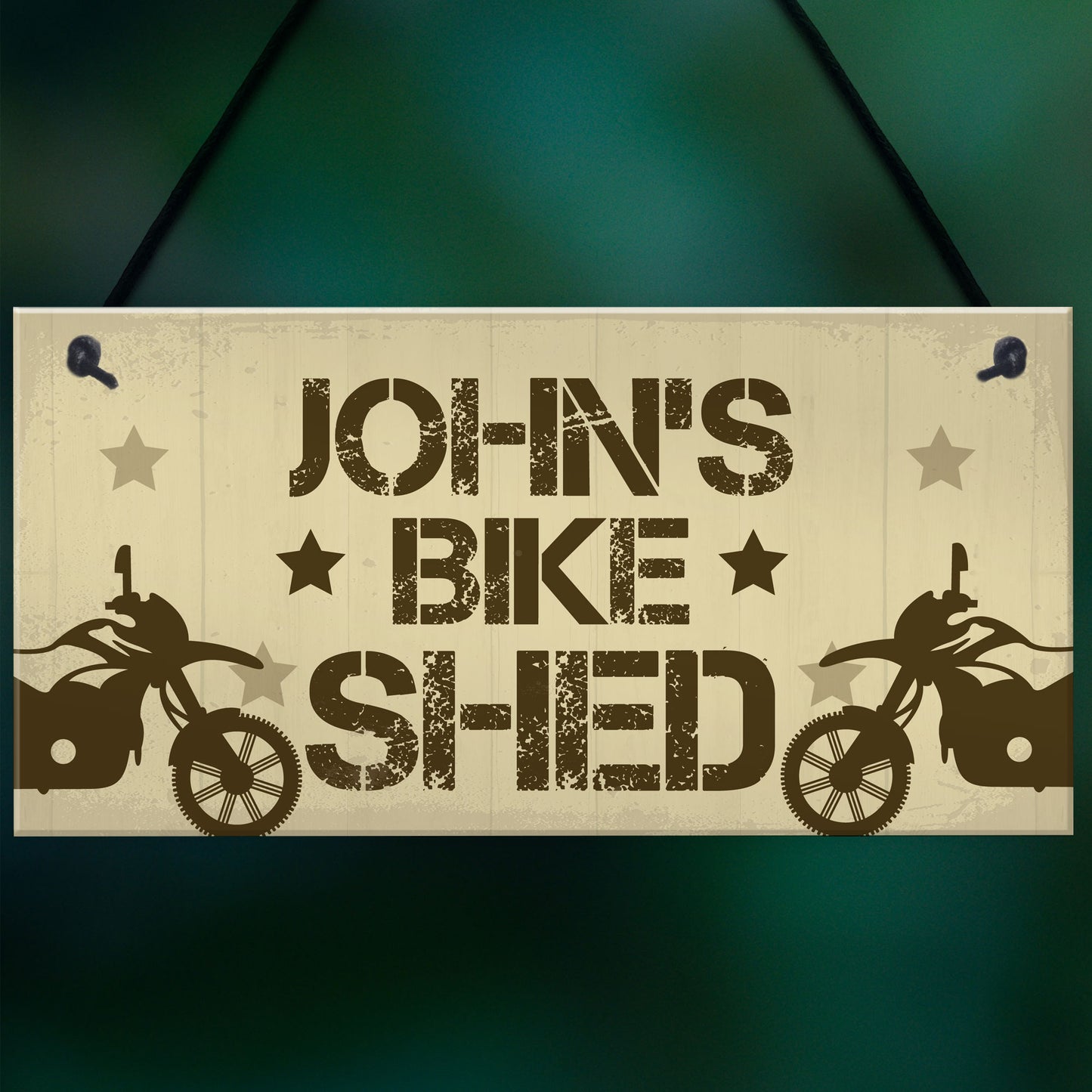 Personalised Biker Sign Motorcycle Gift For Dad Brother Son Bike