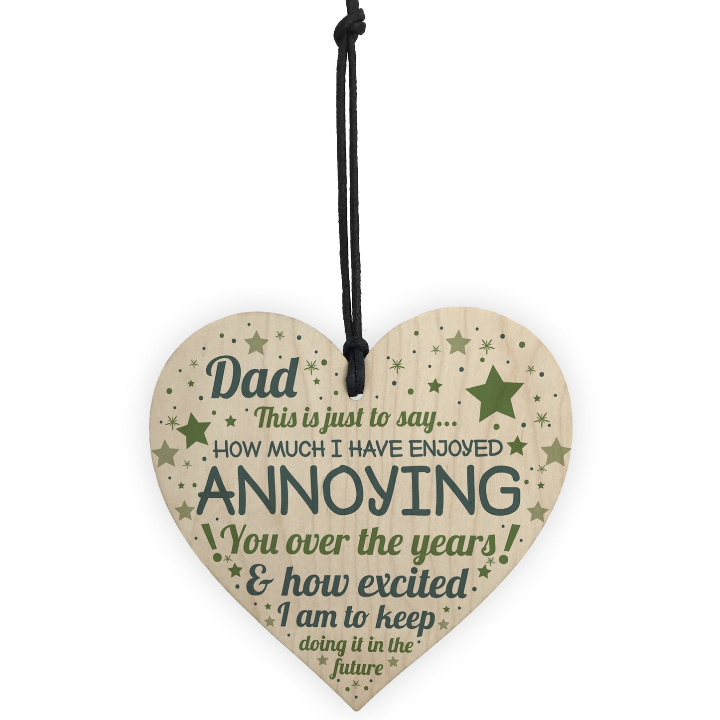Funny Dad Daddy Gift From Daughter Son Novelty Wood Heart