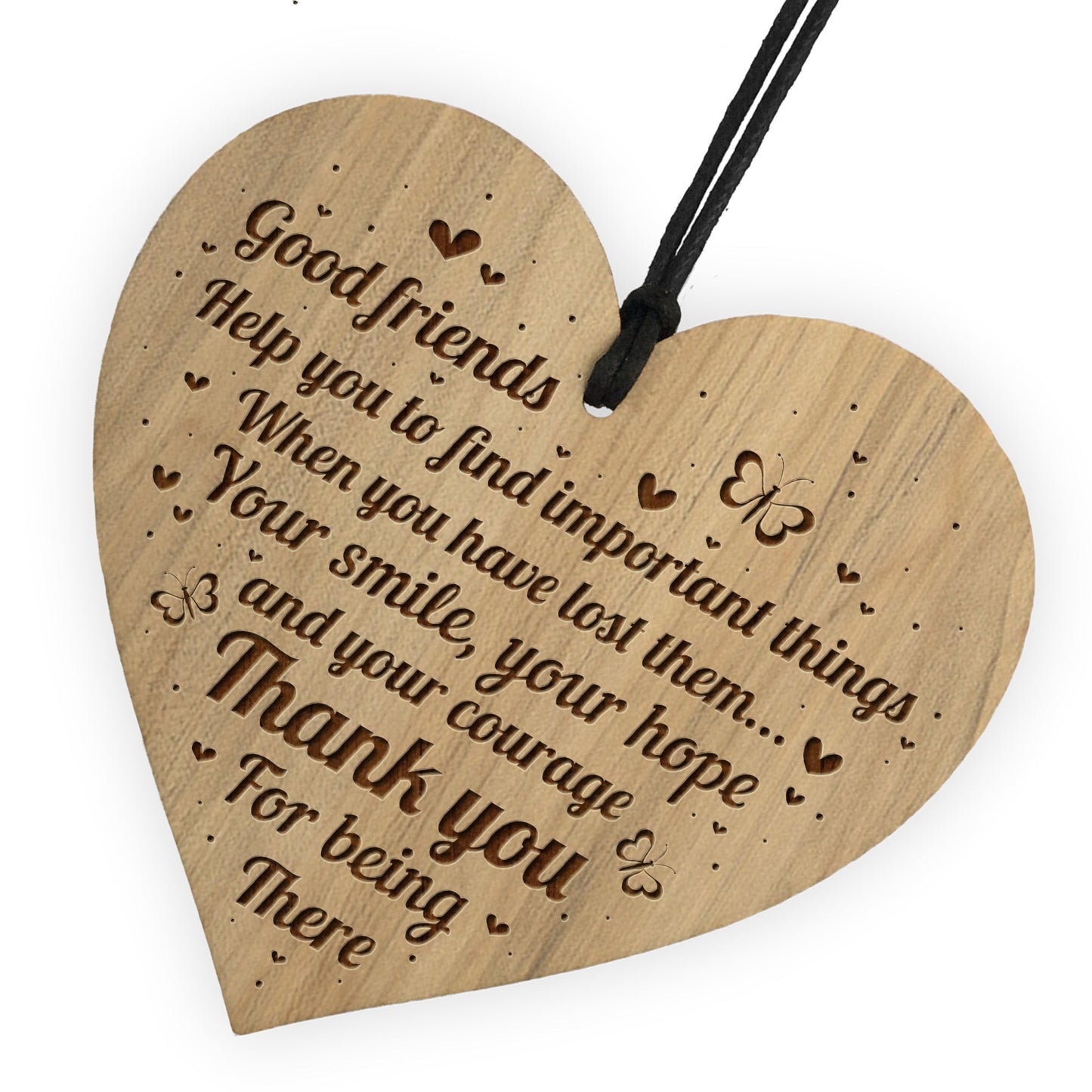 Good Friends Engraved Heart Plaque Birthday Christmas Friendship