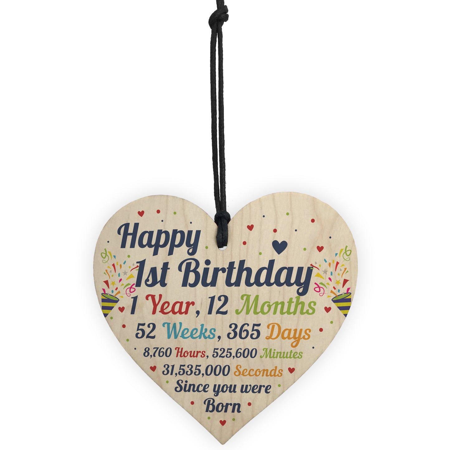 1st Birthday Gifts 1st Birthday Wood Heart Gift For Baby Child