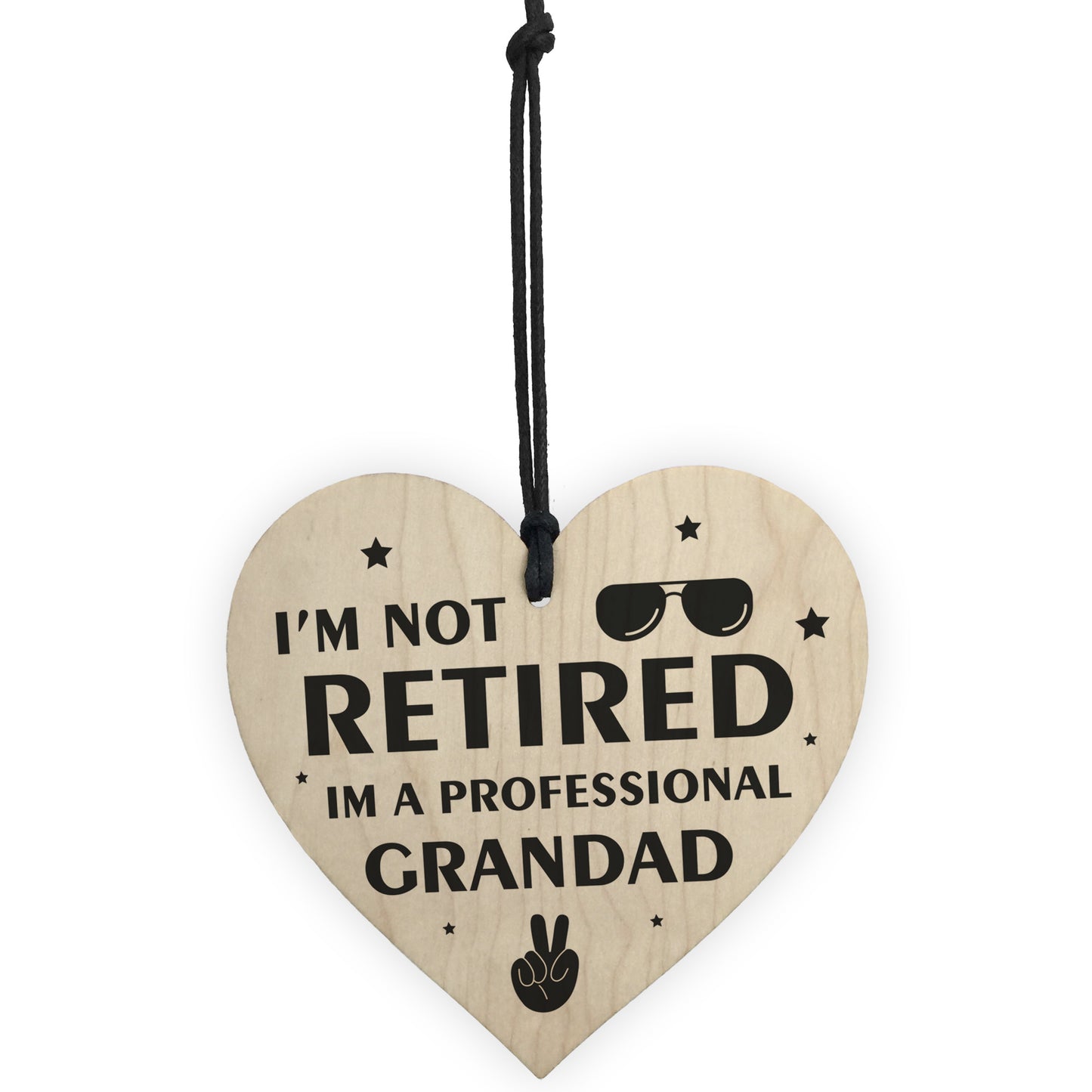 Gift For Grandad Birthday Fathers Day Funny Humour Wood Heart