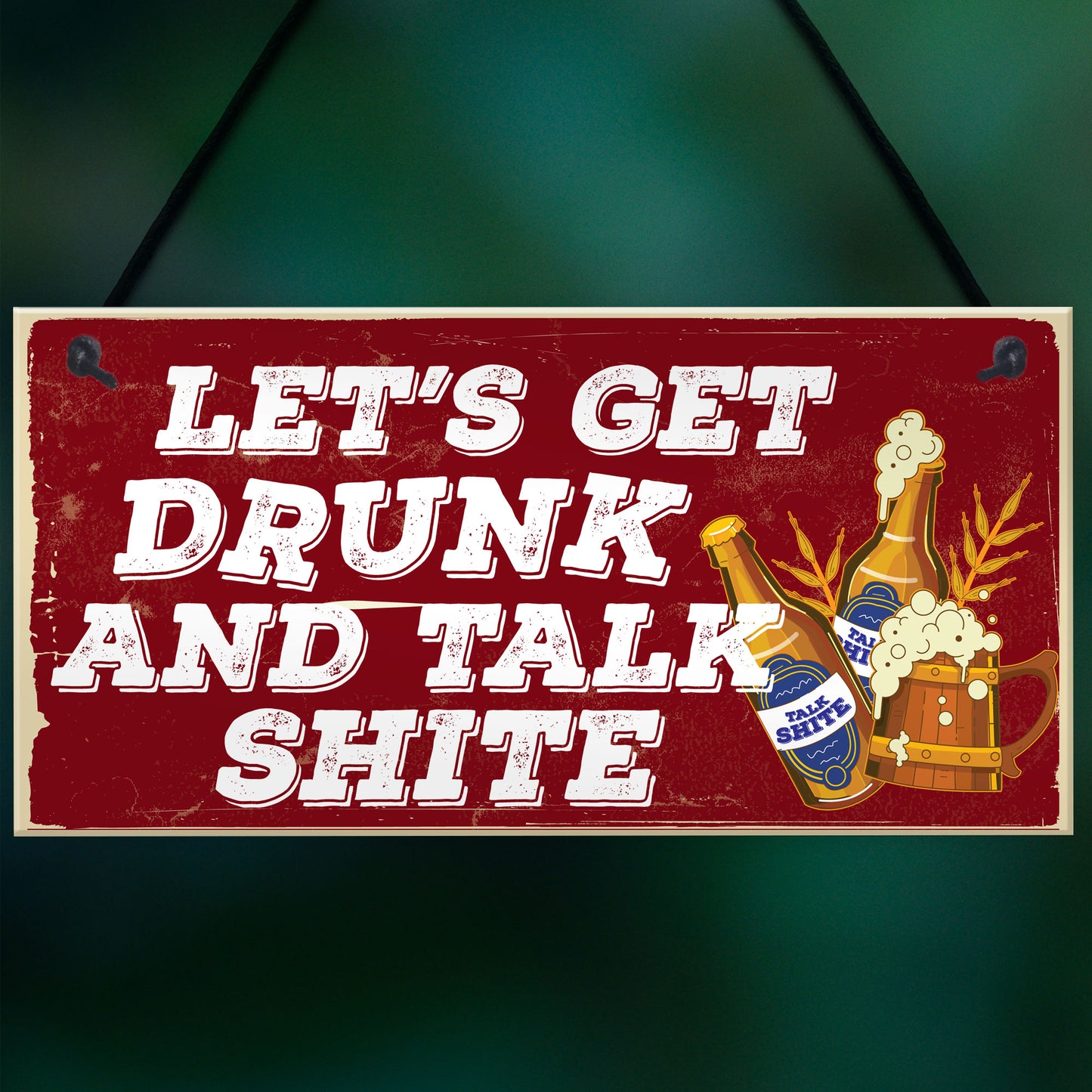 Funny Alcohol Sign Man Cave Home Bar Pub Hanging Plaque Vodka
