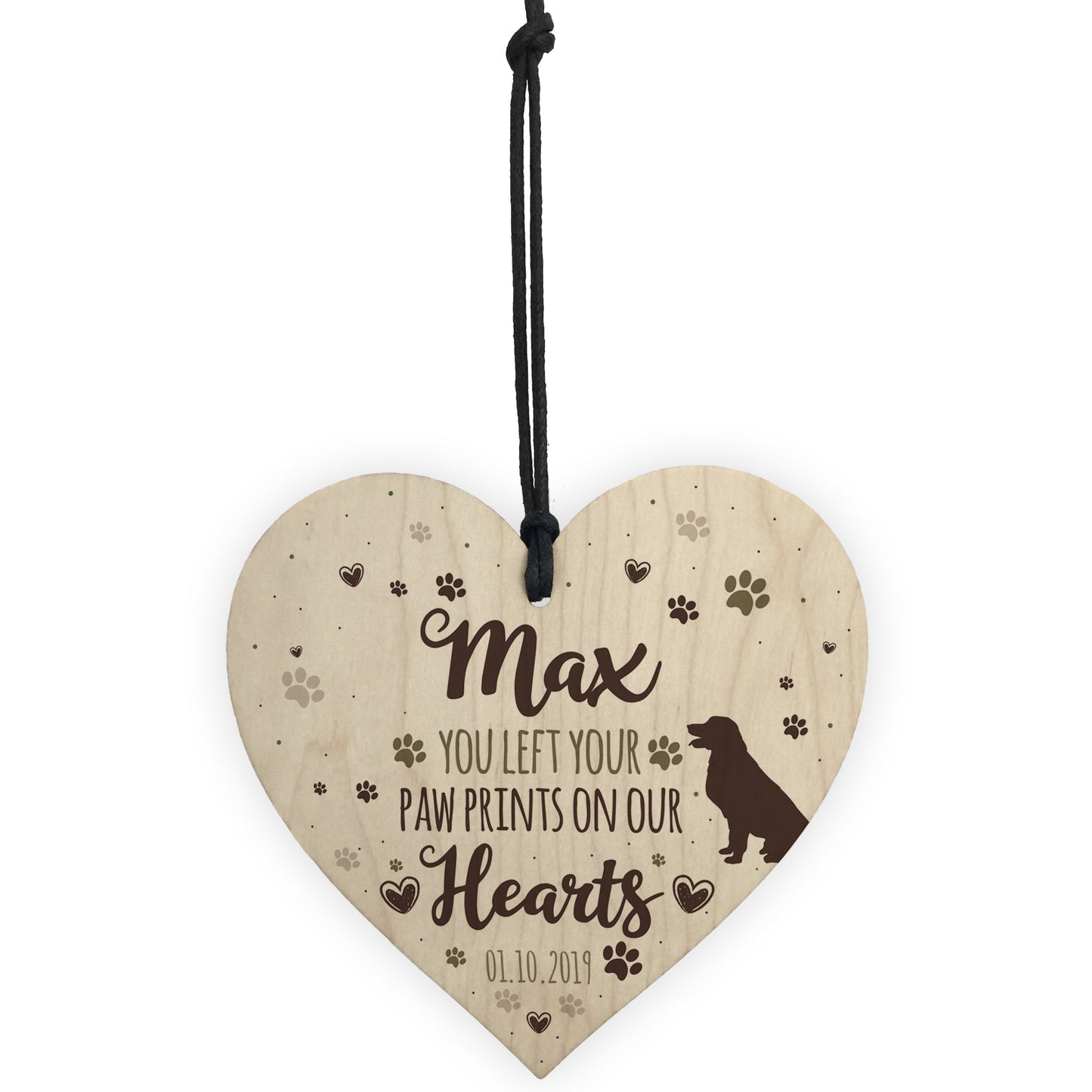 Wood Personalised Dog Sign Pet Memorial Gift Dog Memorial Sign