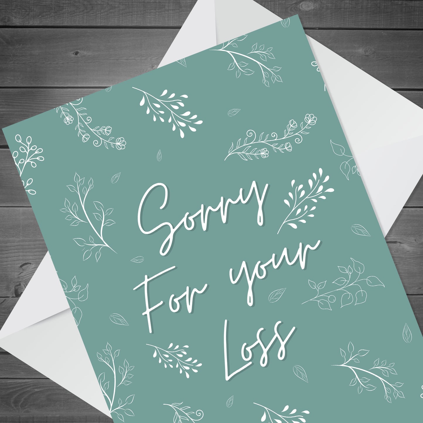 Sorry For Your Loss Floral Condolences Sympathy Bereavement Card