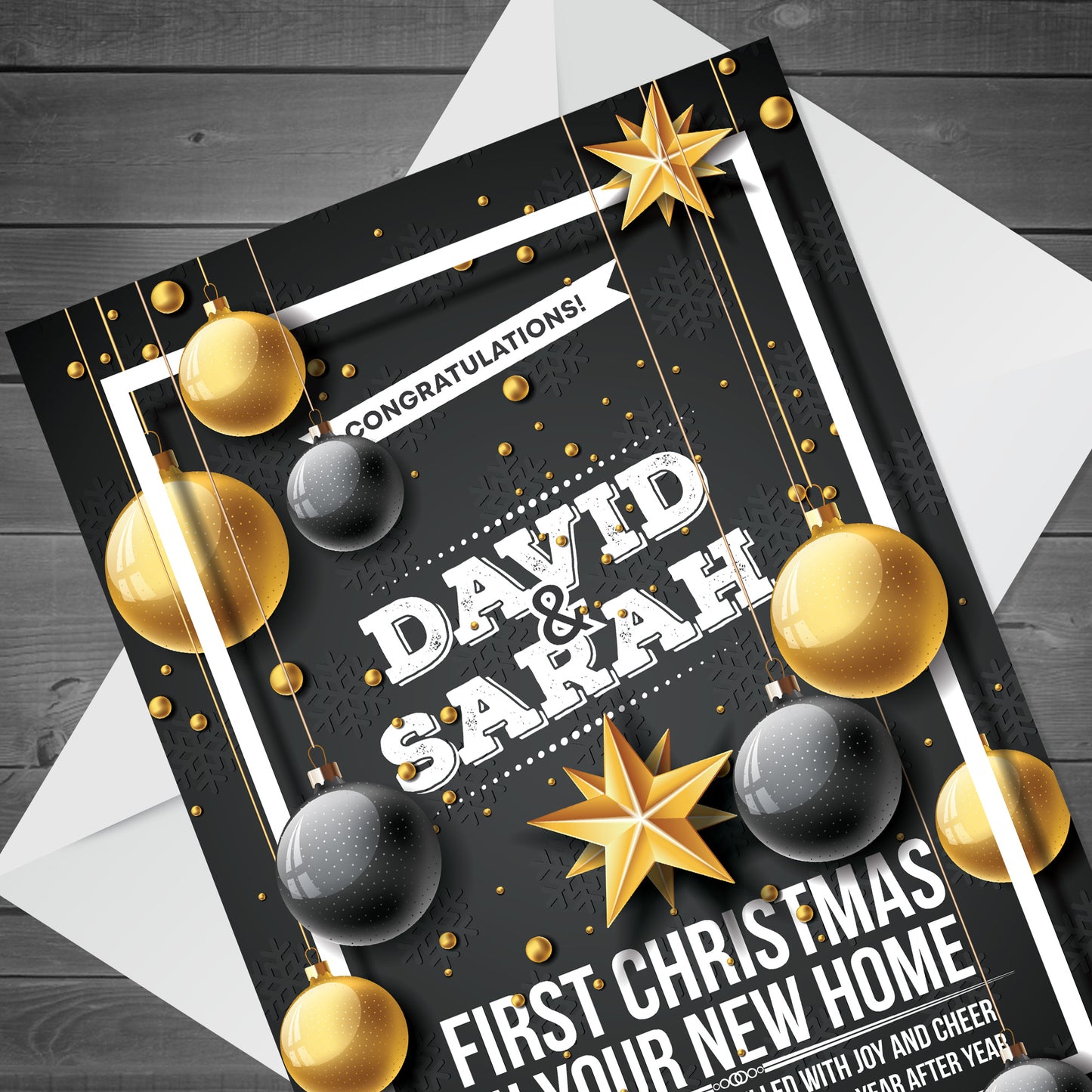 Novelty Christmas In New Home Card Congratulations Personalised