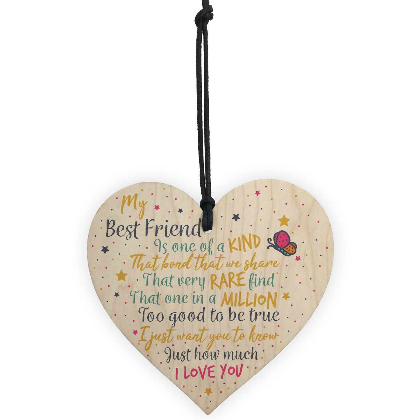 Friendship Gift Best Special Friend Wood Heart Sign Birthday