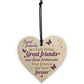 Best Friends Friendship Gifts Handmade Wood Heart Keepsake Sign