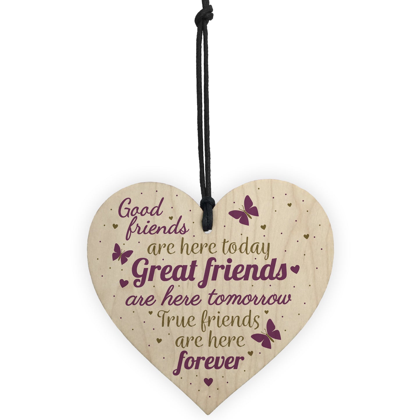 Best Friends Friendship Gifts Handmade Wood Heart Keepsake Sign