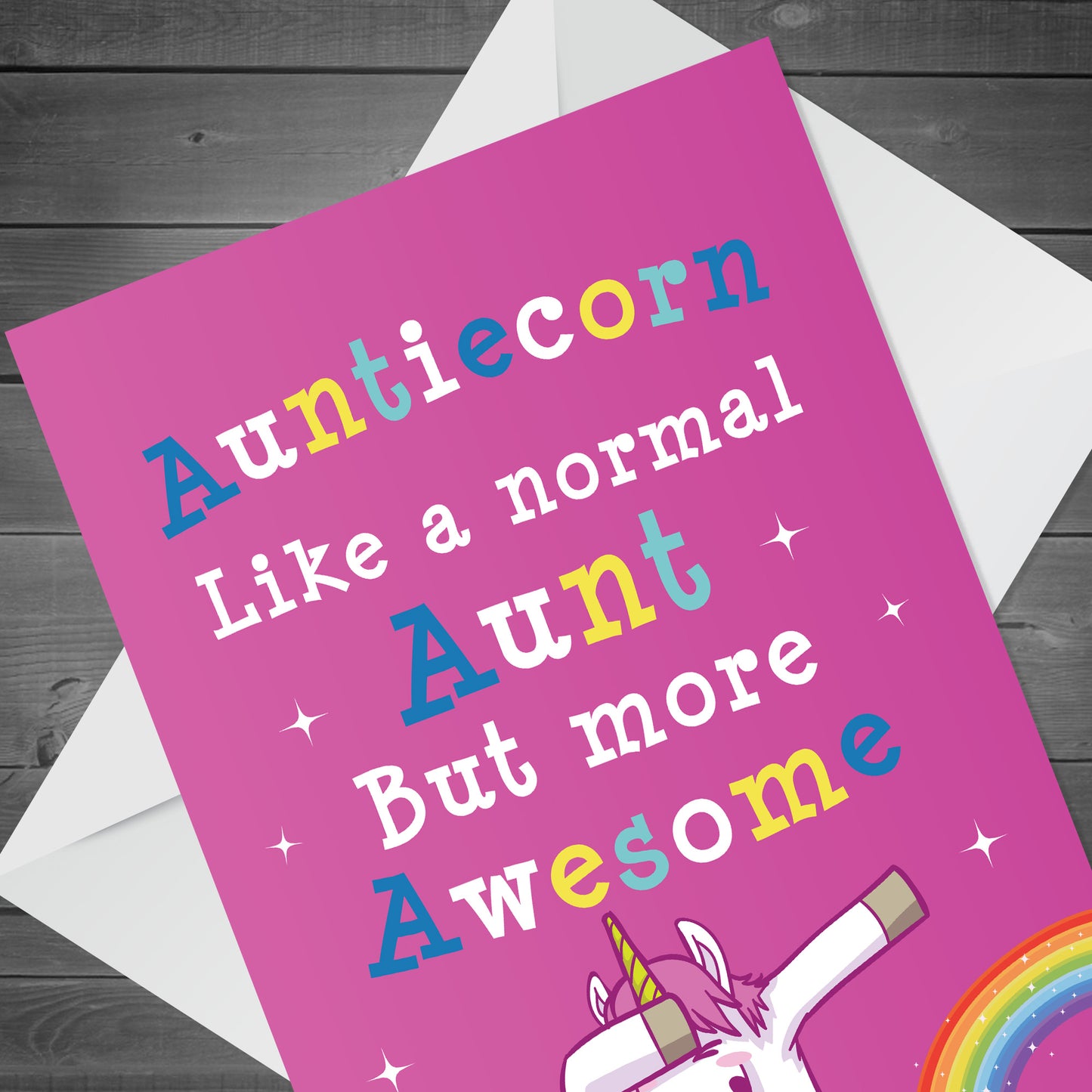 Novelty Card For Auntie Birthday Christmas A6 Card Auntie Card
