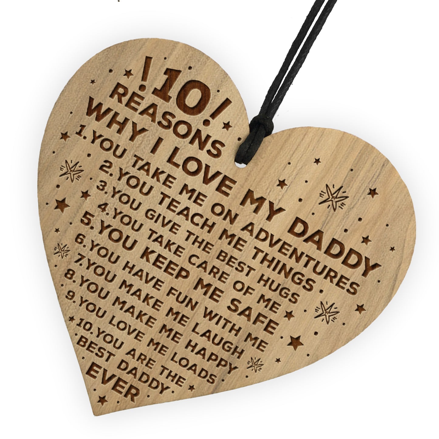 Reasons Why I Love My Daddy Gift Engraved Heart Daddy Birthday