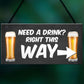Novelty Bar Decor Signs Hanging Home Bar Man Cave Pub Garden
