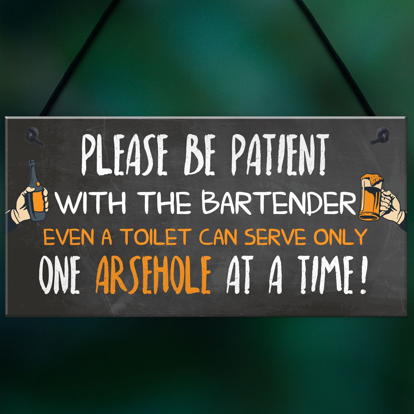 Funny Bar Sign Garden Plaque Alcohol Man Cave Vintage Beer Gift