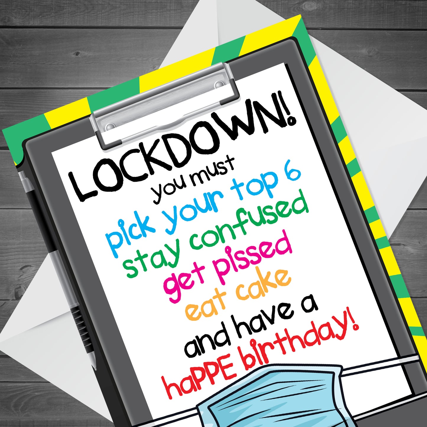 Funny Birthday Card For Men Women Lockdown Card For Him Her