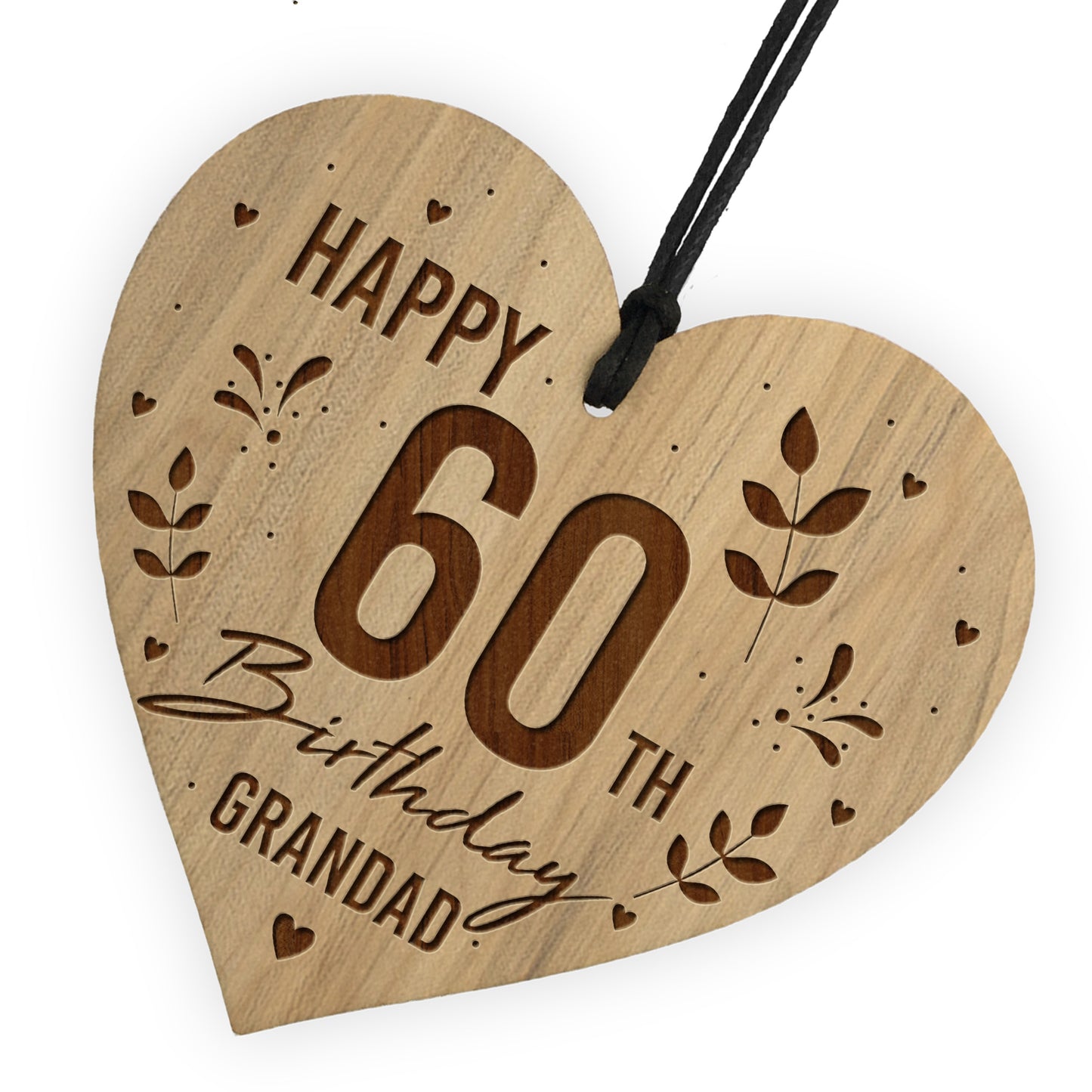 Grandad Birthday Gifts Engraved Heart 50th 60th 70th Birthday