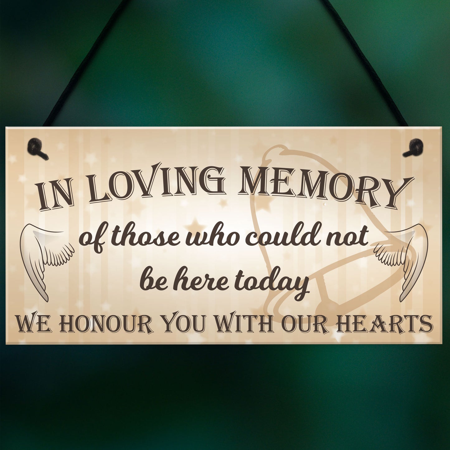 In Loving Memory Be Here Today Wedding Prop Hanging Plaque Sign