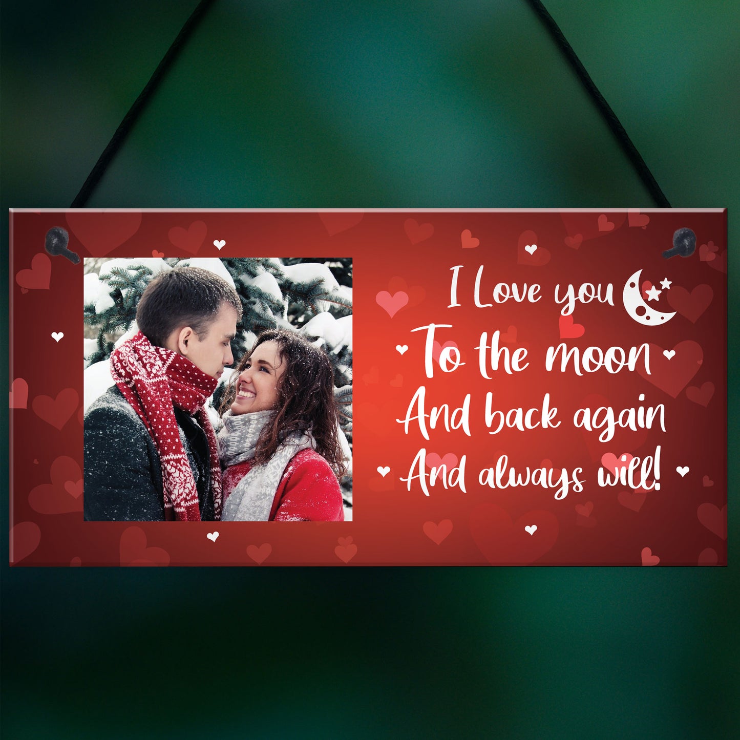 Personalised Photo Plaque Thank You Valentines Anniversary Gift