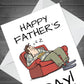 Funny Fathers Day Card Asleep Dad Cards Joke Humour Card For Dad