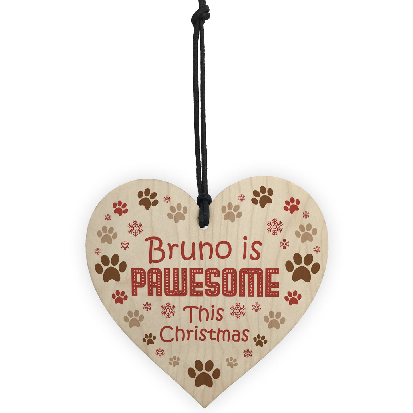 Personalised PAWESOME Dog Christmas Bauble Gift For Dog Lover