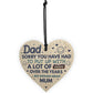 Funny Rude Dad Birthday Fathers Day Gift Wooden Heart Sign