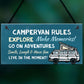 Campervan Rules Sign Hanging Door Plaque Caravan Sign Holiday