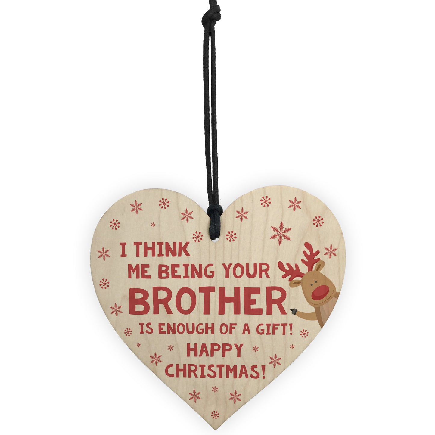 FUNNY Joke Christmas Gift For Sister Wood Heart Sister Gift