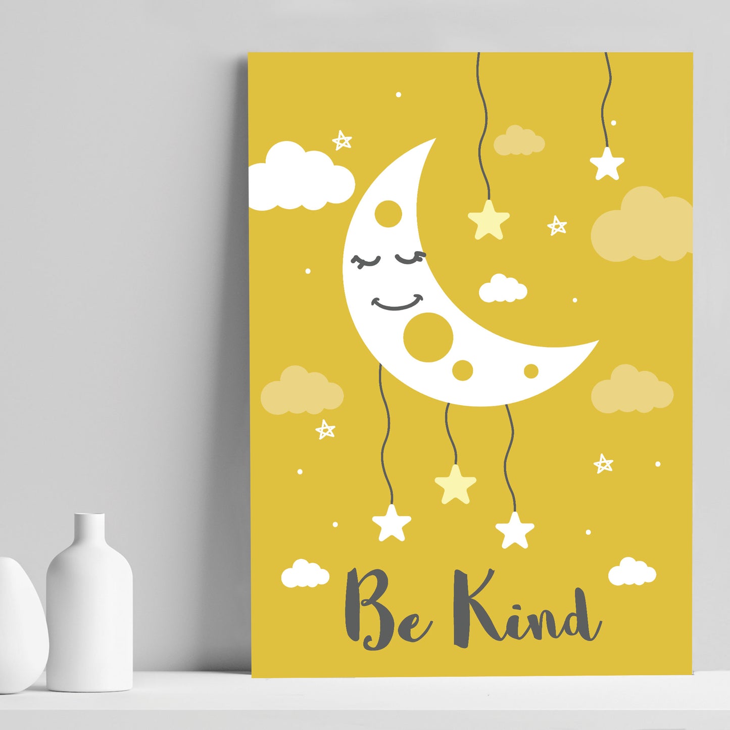 Yellow Nursery Prints For Baby Nursery / Childs Bedroom Wall Art