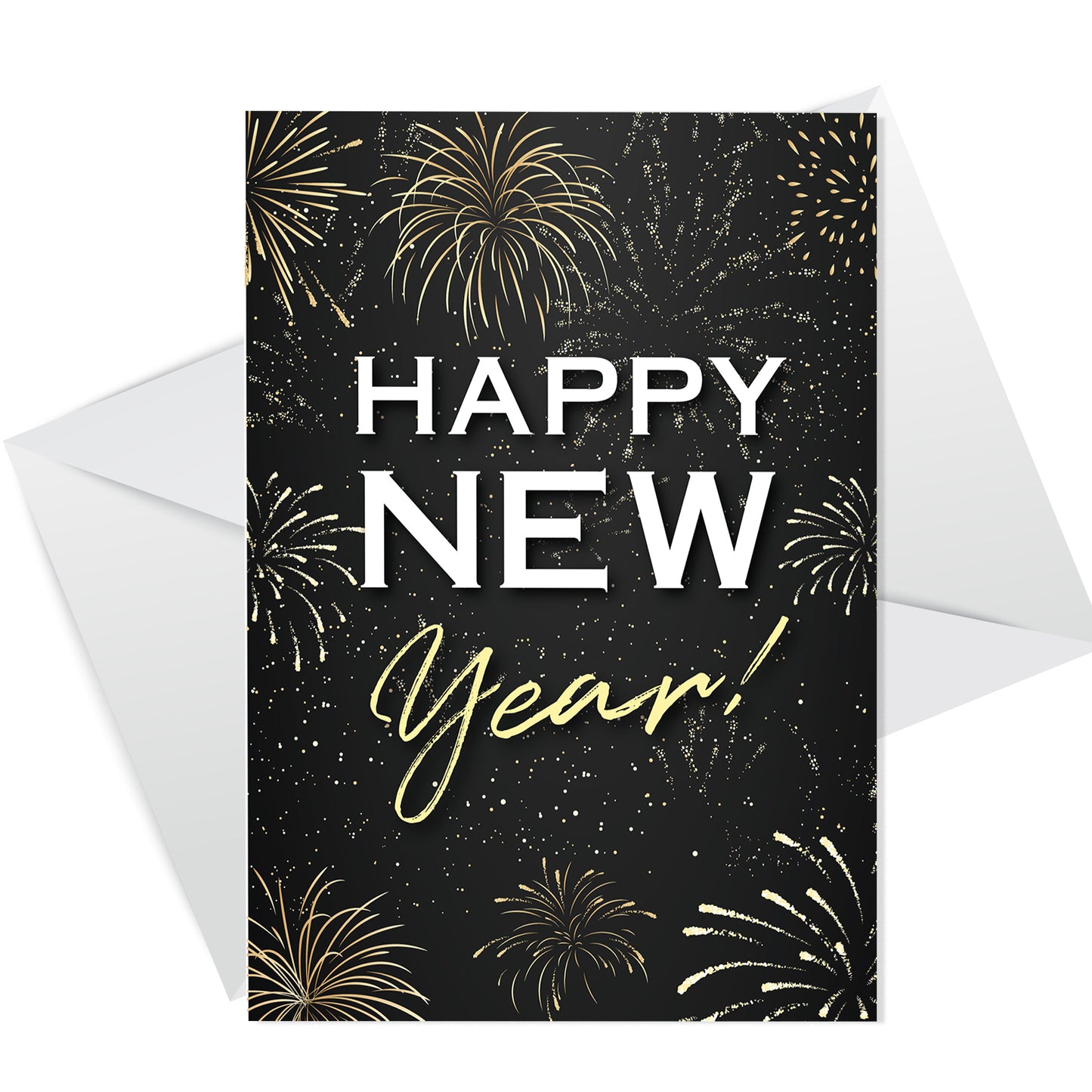 Happy New Year Cards Pack of 12 New Year Greeting Cards