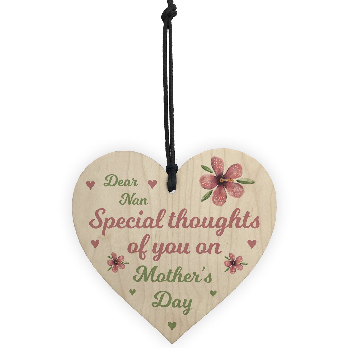 Nan Mothers Day Gift Wooden Heart Plaque Keepsake Mother's Day