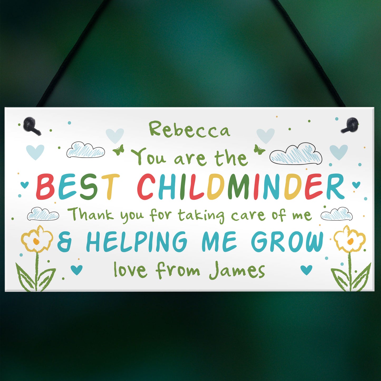 Teacher Gift Personalised Leaving Present Childminder Gift