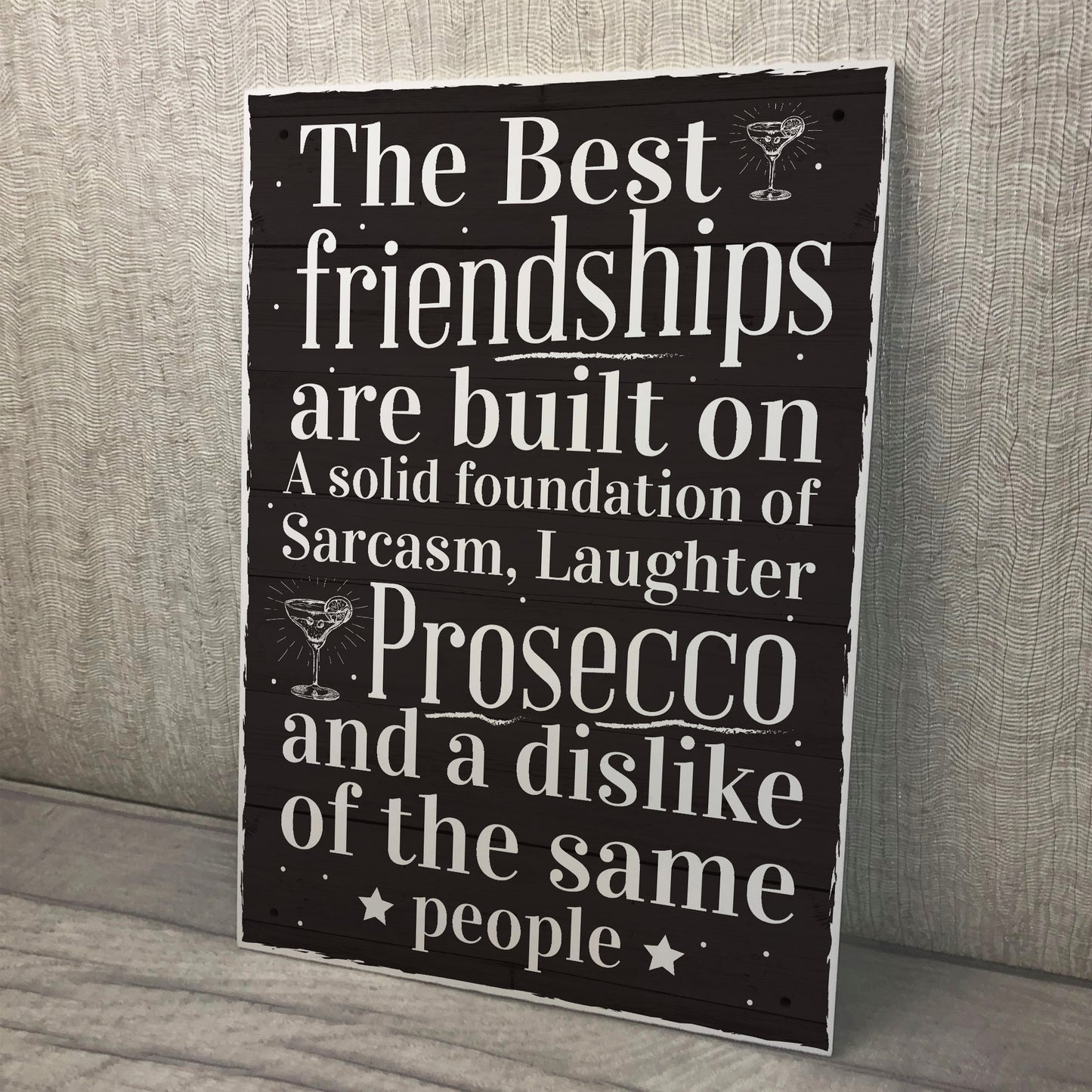 Friendship Sign Best Friend Prosecco Plaque Gifts For Women Her