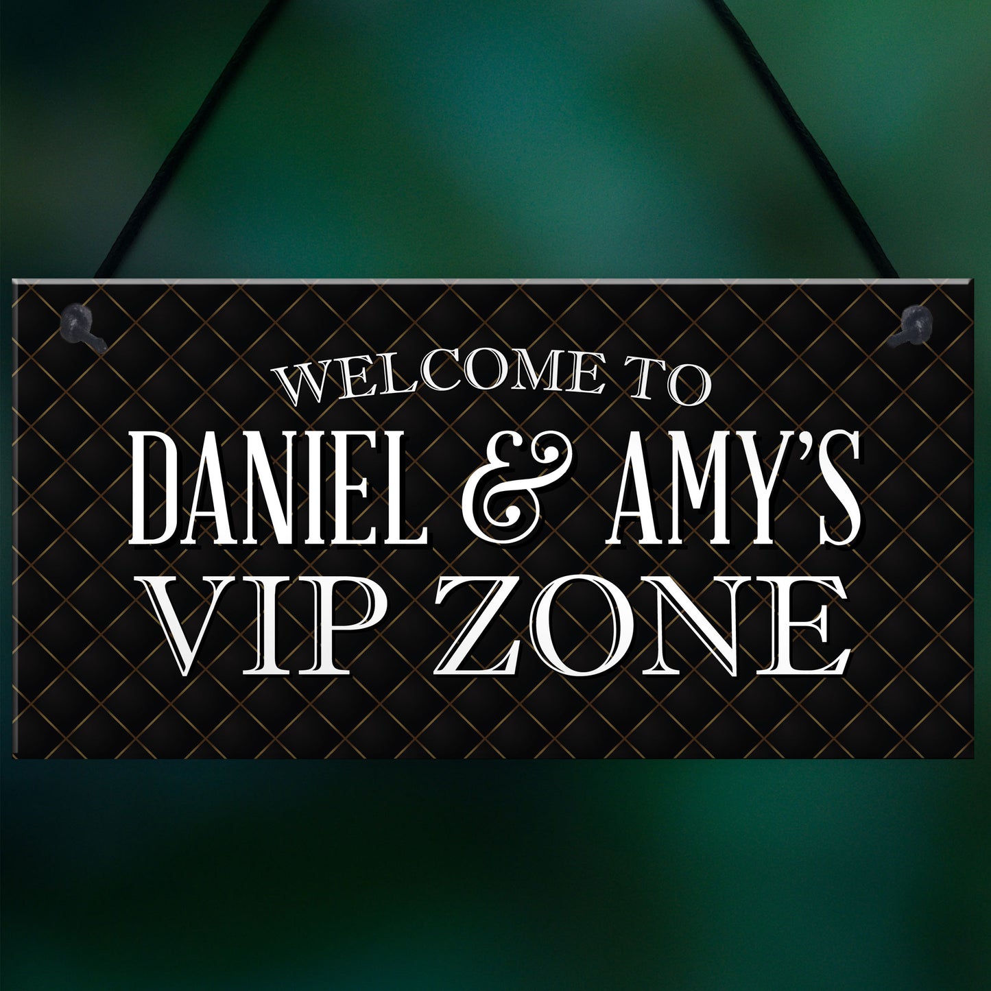VIP ZONE Sign Personalised Hanging Garden Home Bar Pub Sign