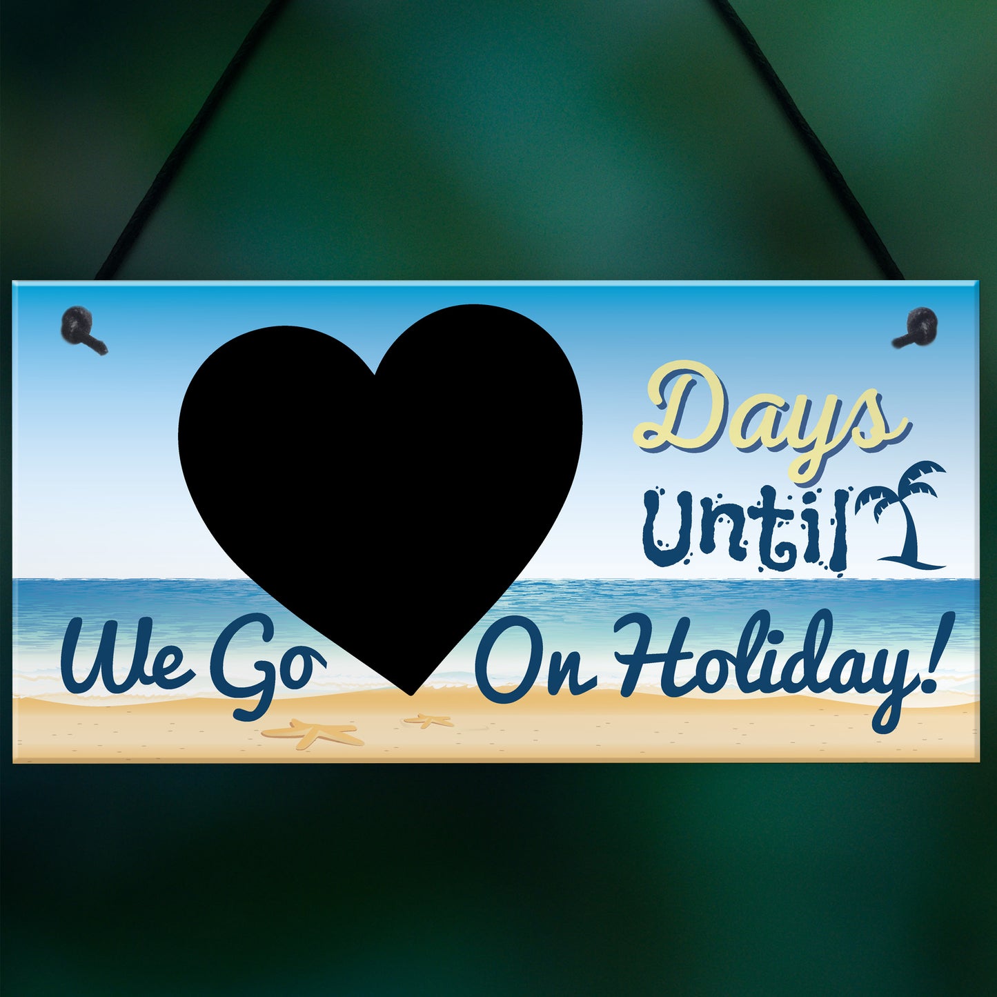 Chalkboard Countdown Days Until Holiday Plaque Sign Family Sign