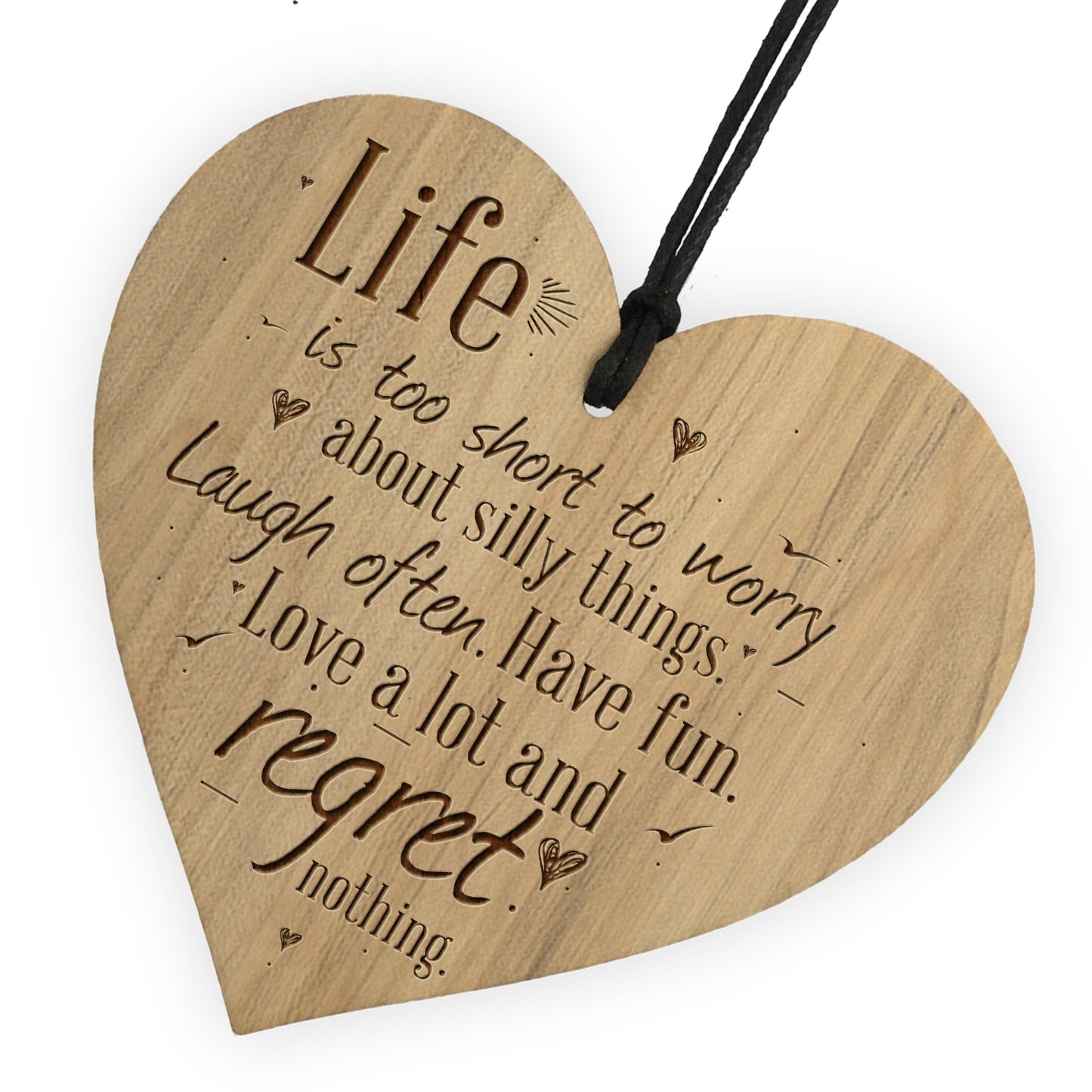 Friendship Gifts For Women Hanging Wood Heart Inspirational