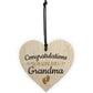 Handmade Pregnancy Announcent Heart Congratulations Grandma
