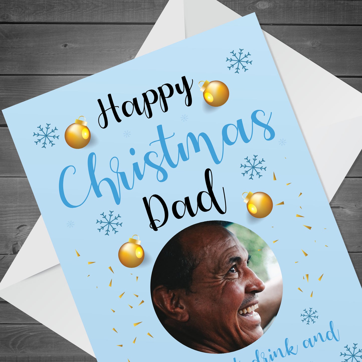 Personalised Funny Christmas Card For Dad Photo Card For Him