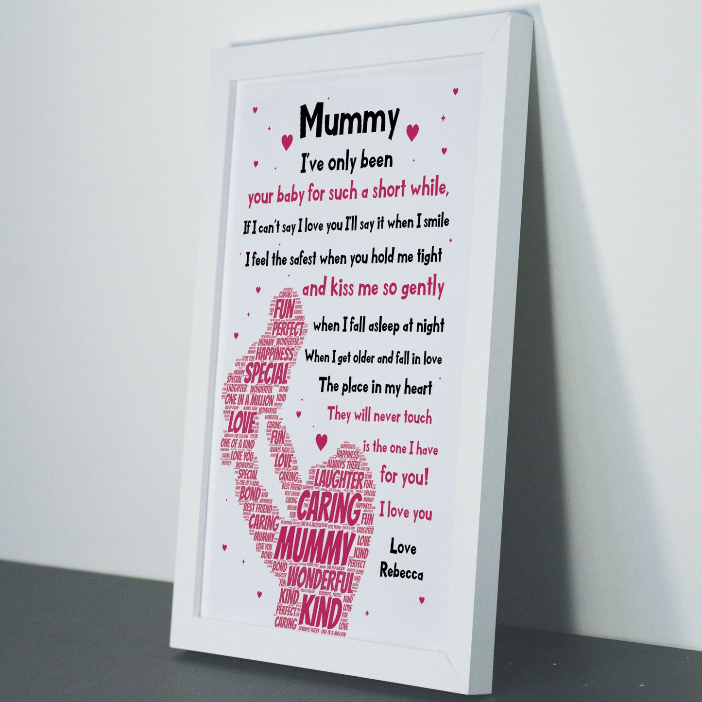 Newborn Baby Gift For Mummy Framed Print Mummy Birthday Xmas